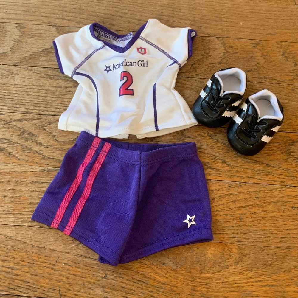American Girl doll clothes—soccer outfit